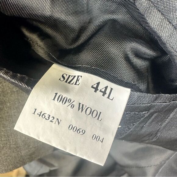 Jos A Bank Blazer Mens 44L Gray Wool 2 Button Sports Coat Office Business Casual - Picture 14 of 16